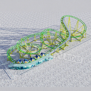 Mini montaña rusa giratoria de acero para interiores/exteriores para niños, para uso en parques de atracciones y centros comerciales - Product Image 1