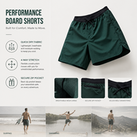 Shorts de bain YILONG pour hommes, séchage rapide, respirants, avec trous, taille élastique, cordon de serrage, pour la plage