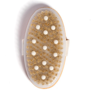 Cepillo <span class=keywords><strong>de</strong></span> Baño y Ducha <span class=keywords><strong>de</strong></span> Bambú con Cerdas Naturales Suaves, Estilo Ovalado, Exfoliante para Piel Seca - Product Image 5