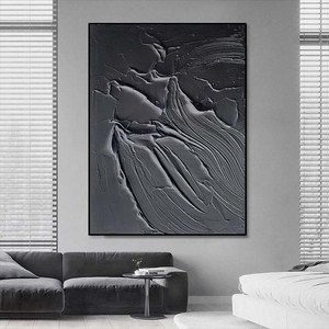 <span class=keywords><strong>Noir</strong></span> <span class=keywords><strong>blanc</strong></span> Texture décor <span class=keywords><strong>affiche</strong></span> moderne abstrait <span class=keywords><strong>à</strong></span> la main toile photo décoratif texturé peinture <span class=keywords><strong>à</strong></span> l'huile toile mur art - Product Image 5