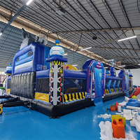 Château gonflable commercial extérieur pour enfants, thème astronaute de dessin animé mignon, aire de jeux gonflable pour fêtes en plein air
