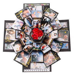 DAMAI Explosion Box 6 Faces <b>Creative</b> <b>Gift</b> Box Love Memory Handmade Romantic Valentine's Day <b>Gift</b> Box Photo Surprise - Product Image 1