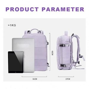 Sac à dos de voyage grand format le plus vendu avec port USB, imperméable, pour activités sportives en extérieur, randonnée, fermeture éclair, doublure en polyester - Product Image 5