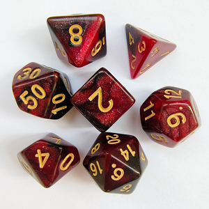 Lot de 7 dés polyédriques Galaxy en acrylique dégradé pour D&D RPG Dungeons & Dragons, jeu de rôle de table - Product Image 4
