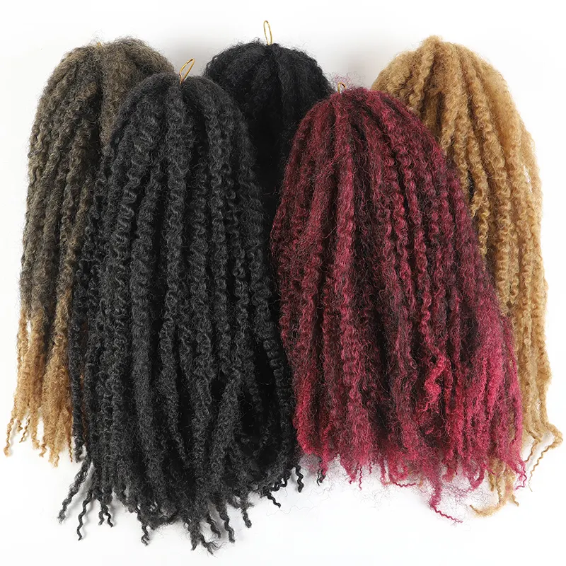 Curly Bulk Hair Twist Marley Flechten Haar Häkeln Synthetische Haar verlängerungen Afro Kinky Braid Großhandel