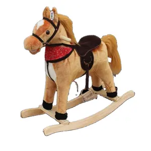 lovely customized Plush Rocking Horse/Plush Riding Horse for amusement