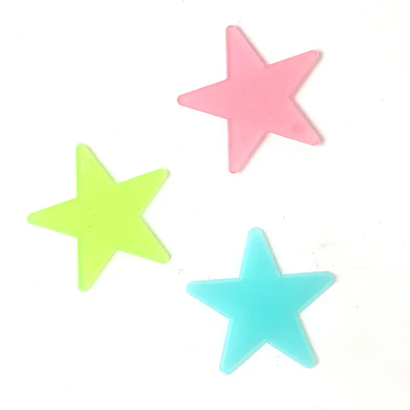 2021 New Product Kids Bedroom Fluorescent Stars Glow Wall Stickers Stars Luminous Glow Sticker Color