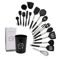Ensemble d'ustensiles de cuisine en acier inoxydable, avec Logo personnalisé, outils créatifs, spatule, outils de cuisson en Silicone
