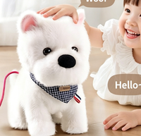 Peluche OEM DeepSeek Smart Westie, jouet pour chien avec laisse, compatible ChatGPT, mouvements interactifs