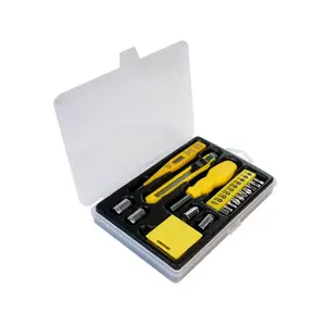 18PCS Factory Combination kraft hardware hand tools with Knife And Electric Tester