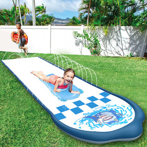 Water Slide Inflatable Lawn Sprinkler 655x155cm PVC Outdoor Kids Water Mat With Spray Feature For Backyard Fun - Product Image 1