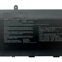 Batterie d'ordinateur portable de remplacement 11.55V 8380mAh 96Wh C32N2022 0B200-04040000 pour Asus VivoBook Pro 16X, batterie rechargeable pour ordinateur portable
