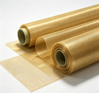 Tissu métallique en cuivre, laiton et bronze phosphoreux de 0,4 mm à mailles carrées pour applications de filtration et de blindage CEM