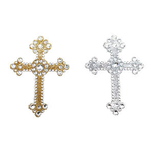 All'ingrosso Fashion Charm Cross Design autoadesivo Glitter acrilico strass <span class=keywords><strong>adesivi</strong></span> <span class=keywords><strong>per</strong></span> Baby Shower decorazione festa <span class=keywords><strong>di</strong></span> <span class=keywords><strong>compleanno</strong></span> - Product Image 1