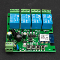 Módulo WiFi de 4 Canales para Automatización del Hogar, Compatible con Interruptor Inteligente Tuya, 85-250V CA, 10A, Funciona con Alexa y Smartlife, Sin USB
