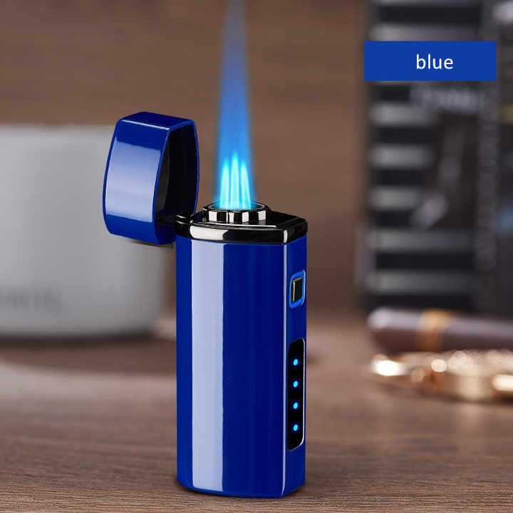 Dual Arc Elektrische Jet Vlam Torch 2 in 1 Winddicht Plasma USB Oplaadbare Aansteker, Geschikt voor Sigaret, Sigaar, Kaars