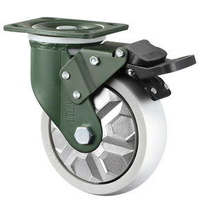 6 "<span class=keywords><strong>8</strong></span>" <span class=keywords><strong>Nylon</strong></span> Rodas Giratórias com Freios Duráveis e Livre-Ruído Heavy Duty Rodas de Rodízio Industrial para Armazém Cart - Product Image 3