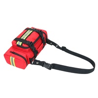 Sac de premiers secours tactique imperméable de survie d'urgence rouge personnalisé BEARKY avec bandes réfléchissantes, fermeture éclair, grande capacité, pour la nature sauvage