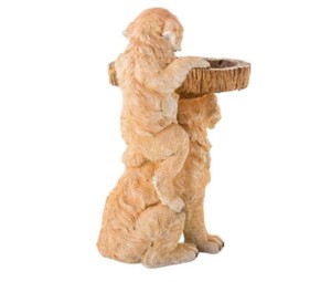 Polyrésine/résine chien Design bain d'oiseaux jardin décor artisanat cour animaux Sculptures ornements jardin Statues - Product Image 3