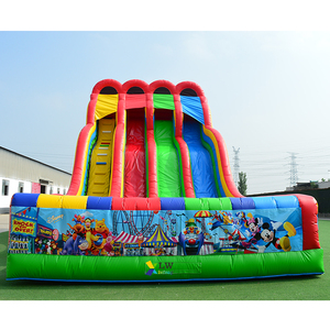 Tobogán Inflable Comercial Gigante Arcoíris de <span class=keywords><strong>Tres</strong></span> <span class=keywords><strong>Carriles</strong></span> para Niños y Adultos, Castillo Inflable para Alquiler - Product Image 2