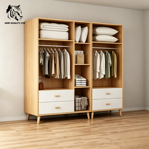 Armoire de chambre à coucher en MDF, nouveau design, avec logo personnalisé, prix de gros usine, stock important, écologique, de qualité supérieure. - Product Image 4