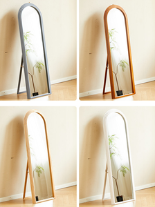 French Style Pine Full Length <strong>Mirror</strong> Vintage Solid Wood Frame Floor Length Arched Dressing <strong>Mirror</strong> - Product Image 3