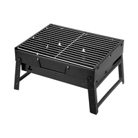 Table pliante en métal légère et portable pour le camping en plein air, les pique-niques et la plage, petit barbecue de table avec revêtement en poudre