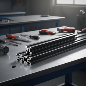 4 guides linéaires en aluminium anodisé 2020, 47,2 pouces (1200 mm), à rainure en T, pour extrusion linéaire - Product Image 2