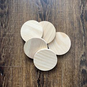 Posavasos Redondos de Madera en Blanco, Discos de Madera sin Acabado para Manualidades, Grabado Láser y Pintura - Product Image 3