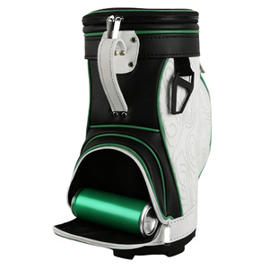 Bolsa para Botellas de Vino Den Caddy, Impermeable, de PU, Mini, para Accesorios de Golf, Blanca y Verde, con Asa de Transporte, OEM, MOQ Bajo - Product Image 3