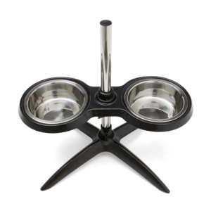 2 supports de gamelles surélevées pour chiens de taille moyenne à grande, en acier inoxydable, écologiques, durables et réglables en hauteur - Product Image 1