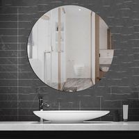 Plaques de miroir en plastique souple tendance, personnalisables en taille, marron, noir, gris, avec source lumineuse LED moderne, pour décoration murale sécurisée