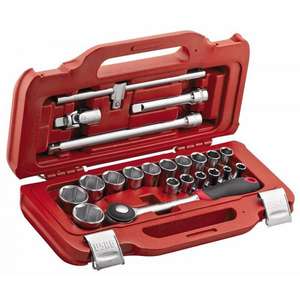 USAG - U06010003 Surtido con zócalos hexagonales en caja modular (22 Uds.) -EAN 8010239320017 JUEGOS DE TRINQUETE Y TOMAS 1/4" - Product Image 1