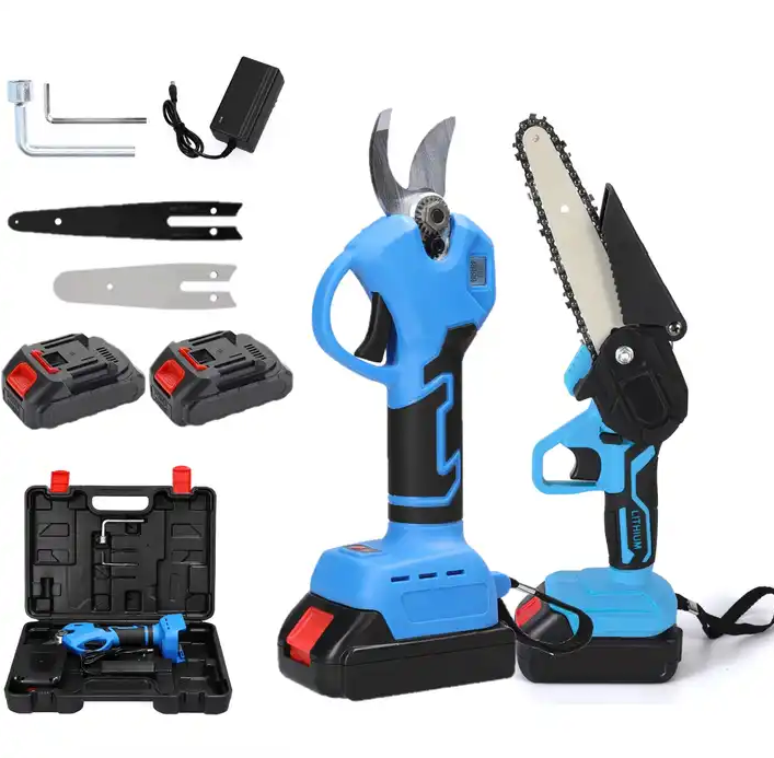 21V High Power Electric Garden Scissors 4/6inch Chainsaw Brushless Pruner Electric 30mm Electric Pruner Shear