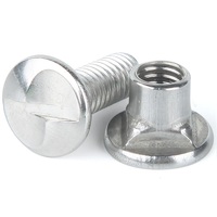 Vis de sécurité antivol M6, écrous, boulons de type S, bouton de sécurité unidirectionnel, vis anti-vandalisme, écrou en acier inoxydable, clous