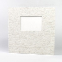 Carnet à spirale personnalisé à couverture rigide vierge, reliure Wire-O, carnet de croquis avec couverture en lin et fenêtre découpée, service d'impression OEM