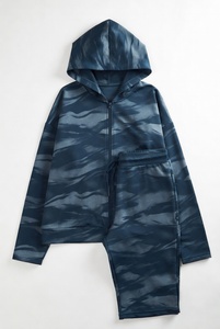 Survêtement de sport unisexe imprimé, motif original, veste à capuche zippée intégrale, pantalon de jogging, vêtements de sport - Product Image 5