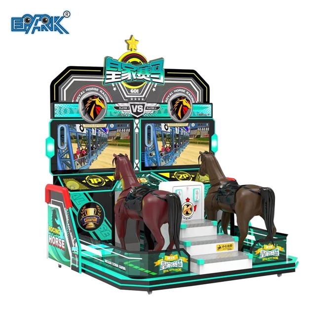 Royal Sport Horse Racing Simulator 2-Player Arcades Game Machine for Children Metal Material Royal Race House