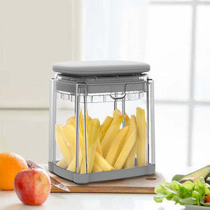 Coupe-légumes multifonctionnel en plastique à 4 lames en acier inoxydable pour frites et chips, avec boîte de rangement – Vente <span class=keywords><strong>chaude</strong></span> - Product Image 6