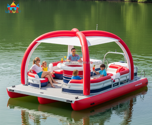 Barco inflable de PVC para exteriores grande para vacaciones en trampolín para aventuras escolares y de fiesta en casa - Product Image 1