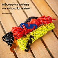 Cordes de tente haute réflectivité 3 mm Cordes de camping légères haute résistance avec tendeur en aluminium pour tente