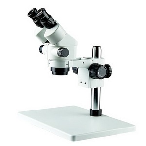 Microscopio Estéreo con <span class=keywords><strong>Zoom</strong></span> Óptico Binocular Parfocal 7X-45X 6.4:1, Iluminación Fluorescente y LED, Soporte de Trípode <span class=keywords><strong>B3</strong></span>, Suministro de Fábrica - Product Image 1