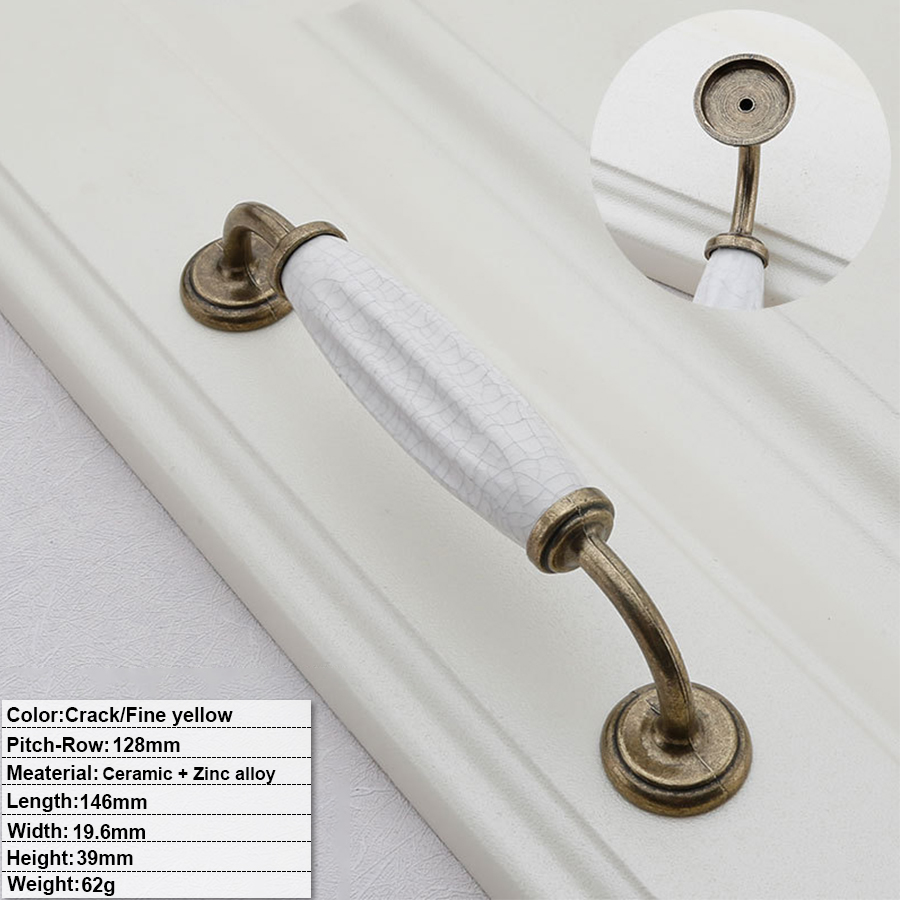 Crackled texture+Fine yellow - CY-FH-C6004 -128mm Hole distance