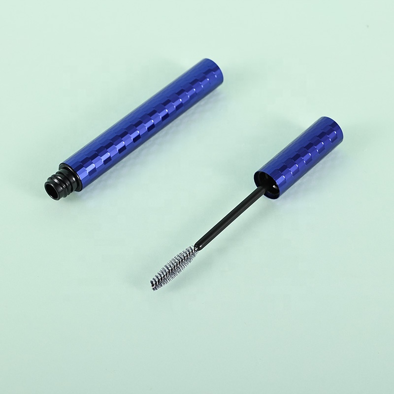 Custom Blue Slim Wand Plastic Mkascara Bottle Empty Screen Printing Surface Cosmetic Wholesale Mascara Tube