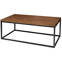 Table basse moderne et durable, très vendue, avec plateau en bois clair et structure métallique pour salon et bureau à domicile