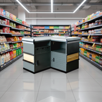 Caisse de supermarché, design de supermarché, extérieur, compteur de caisse, table de supermarché