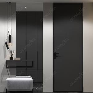 La Última Puerta Invisible Americana para Interiores, Puerta Invisible <span class=keywords><strong>de</strong></span> Madera Blanca sin Marco, Puerta Oculta Integrada - Product Image 2