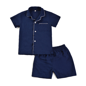 Supplier <b>Linen</b> Fabric Adult <b>Pyjamas</b> <b>Set</b> Family Pjs Boutique Girls Short Sleeve Pants Kids Pajamas Boys Sleepwear - Product Image 5