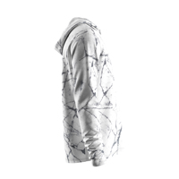 Vêtements de chasse et de pêche antibactériens pour hommes avec poche poitrine droite, protection solaire, motif craquelé marbre blanc