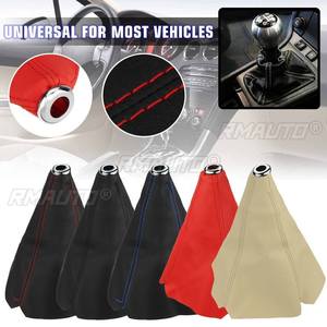 Universal PU Leather Gear Shift Collars Shift Lever Knob <b>Boot</b> <b>Cover</b> Car Manual Gear Shift Knob Gaiter <b>Boot</b> Dust <b>Cover</b> - Product Image 1